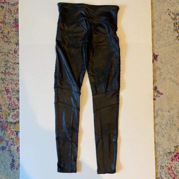 Spanx Faux Leather Moto Leggings - Very Black - Medium (regular) - Picture 6 of 9